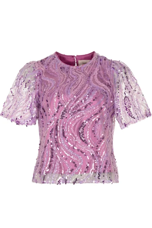 Freebird Jeans & Casuals|Blouses^Dames blouse korte mouw rose