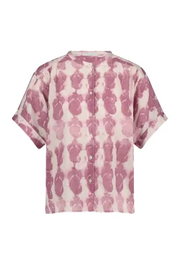 By Bar Jeans & Casuals|Blouses^Dames blouse korte mouw rose