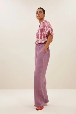 By Bar Jeans & Casuals|Blouses^Dames blouse korte mouw rose
