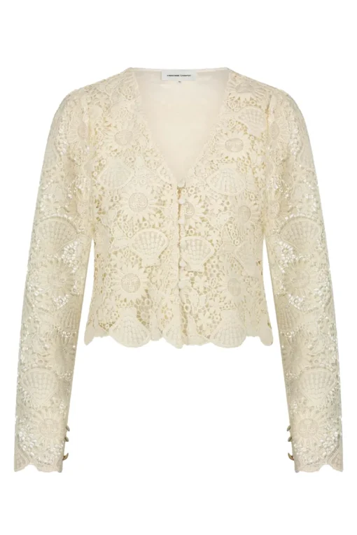 Fabienne Chapot Jeans & Casuals|Blouses^Dames blouse korte mouw wit