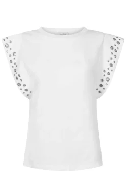 Aaiko Jeans & Casuals|Blouses^Dames blouse korte mouw wit