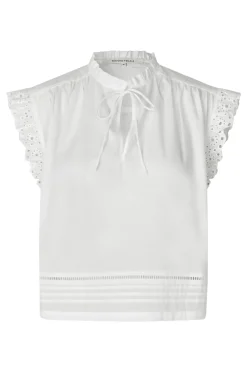 Second Female Jeans & Casuals|Blouses^Dames blouse korte mouw wit