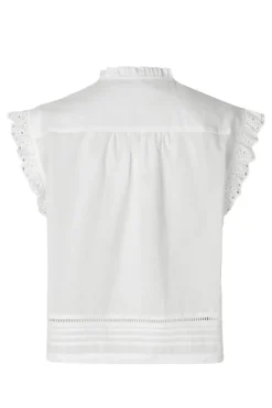 Second Female Jeans & Casuals|Blouses^Dames blouse korte mouw wit