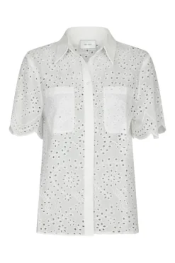 Neo Noir Jeans & Casuals|Blouses^Dames blouse korte mouw wit
