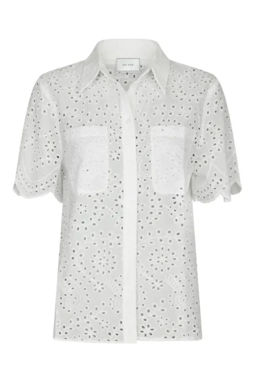 Neo Noir Jeans & Casuals|Blouses^Dames blouse korte mouw wit