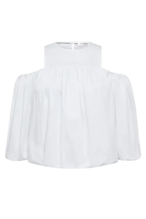 co´couture Jeans & Casuals|Blouses^Dames blouse korte mouw wit