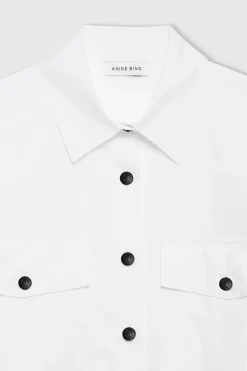 Anine Bing Designer|Blouses^Dames blouse korte mouw wit