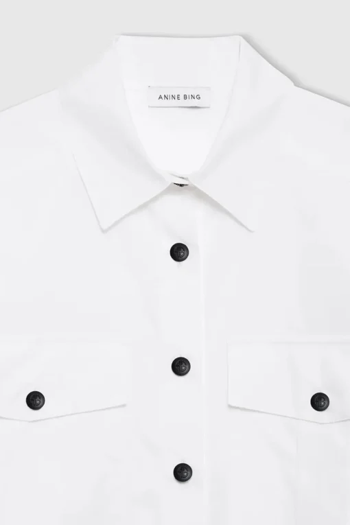 Anine Bing Designer|Blouses^Dames blouse korte mouw wit