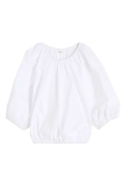 By Malene Birger Designer|Blouses^Dames blouse korte mouw wit