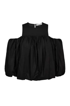 co´couture Jeans & Casuals|Blouses^Dames blouse korte mouw zwart