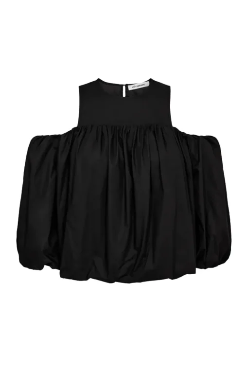 co´couture Jeans & Casuals|Blouses^Dames blouse korte mouw zwart