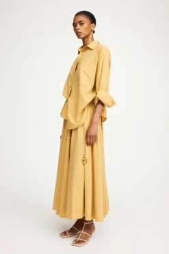 By Malene Birger Designer|Blouses^Dames blouse lange mouw bruin