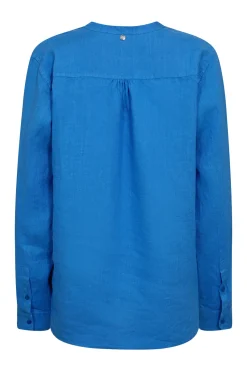 Mos Mosh Jeans & Casuals|Blouses^Dames blouse lange mouw blauw
