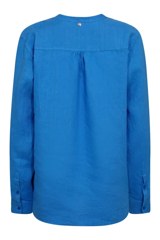 Mos Mosh Jeans & Casuals|Blouses^Dames blouse lange mouw blauw