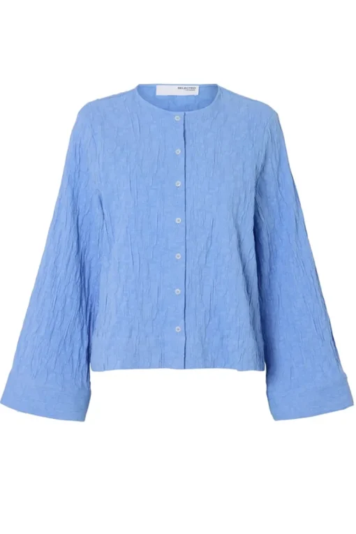 Selected Jeans & Casuals|Blouses^Dames blouse lange mouw blauw