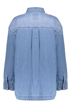Geisha Jeans & Casuals|Blouses^Dames blouse lange mouw blauw