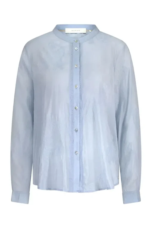 Nukus Jeans & Casuals|Blouses^Dames blouse lange mouw bruin