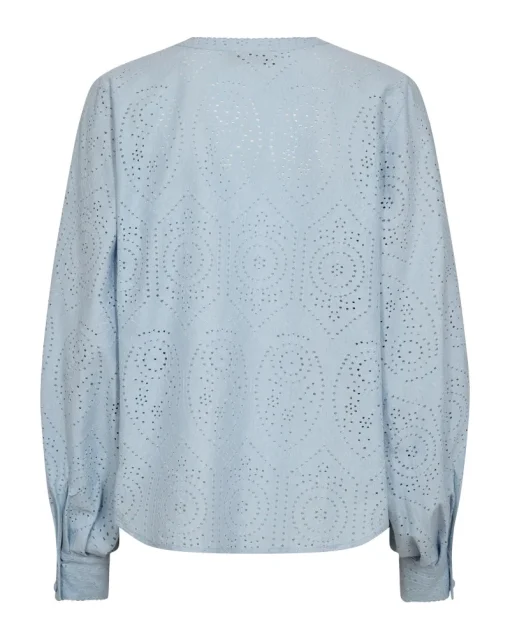 Mos Mosh Jeans & Casuals|Blouses^Dames blouse lange mouw blauw