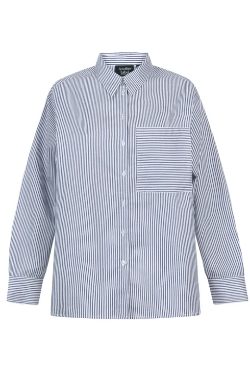 Another Label Jeans & Casuals|Blouses^Dames blouse lange mouw blauw