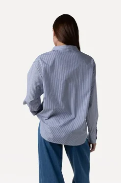 Another Label Jeans & Casuals|Blouses^Dames blouse lange mouw blauw