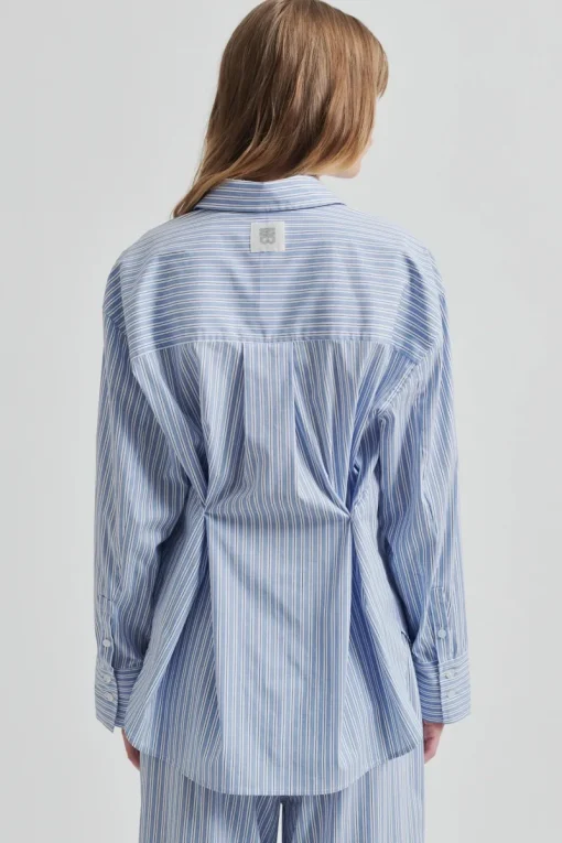 Second Female Jeans & Casuals|Blouses^Dames blouse lange mouw blauw