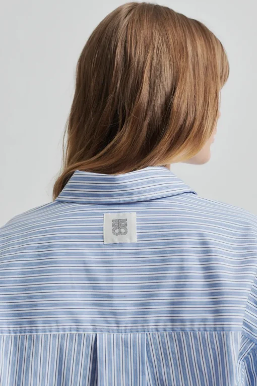 Second Female Jeans & Casuals|Blouses^Dames blouse lange mouw blauw