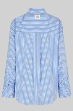 Second Female Jeans & Casuals|Blouses^Dames blouse lange mouw blauw