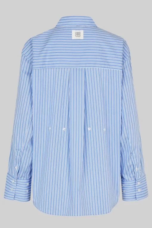 Second Female Jeans & Casuals|Blouses^Dames blouse lange mouw blauw