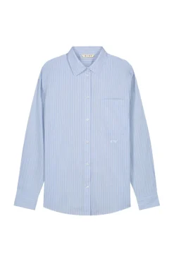 Olaf Hussein Jeans & Casuals|Blouses^Dames blouse lange mouw blauw