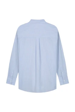 Olaf Hussein Jeans & Casuals|Blouses^Dames blouse lange mouw blauw