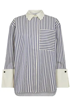 co´couture Jeans & Casuals|Blouses^Dames blouse lange mouw blauw