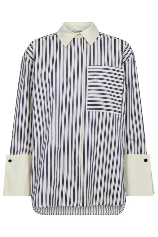 co´couture Jeans & Casuals|Blouses^Dames blouse lange mouw blauw