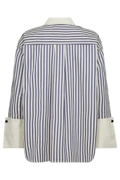co´couture Jeans & Casuals|Blouses^Dames blouse lange mouw blauw