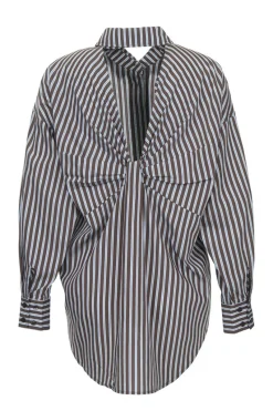 Haute lAmitie Jeans & Casuals|Blouses^Dames blouse lange mouw bruin