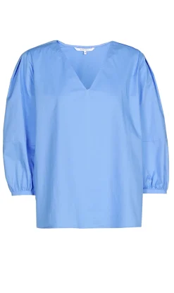 Xandres Modern Classics|Blouses^Dames blouse lange mouw blauw