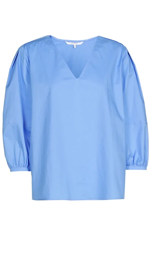 Xandres Modern Classics|Blouses^Dames blouse lange mouw blauw