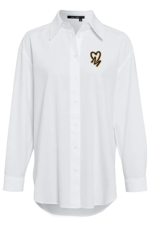 Marc Aurel Modern Classics|Blouses^Dames blouse lange mouw blauw