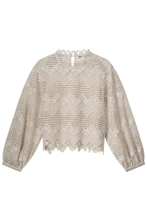 Summum Modern Classics|Blouses^Dames blouse lange mouw bruin
