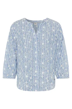 Brax Modern Classics^Dames blouse lange mouw blauw
