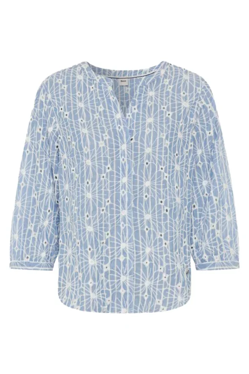 Brax Modern Classics^Dames blouse lange mouw blauw