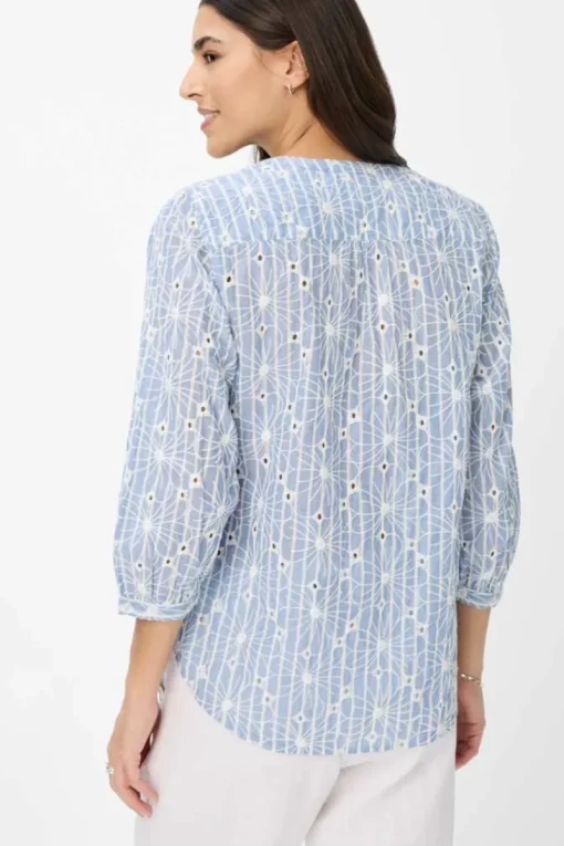 Brax Modern Classics^Dames blouse lange mouw blauw