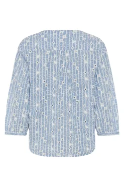 Brax Modern Classics^Dames blouse lange mouw blauw