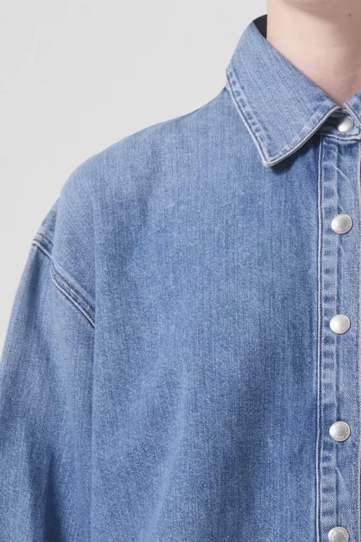 Agolde Designer|Blouses^Dames blouse lange mouw blauw