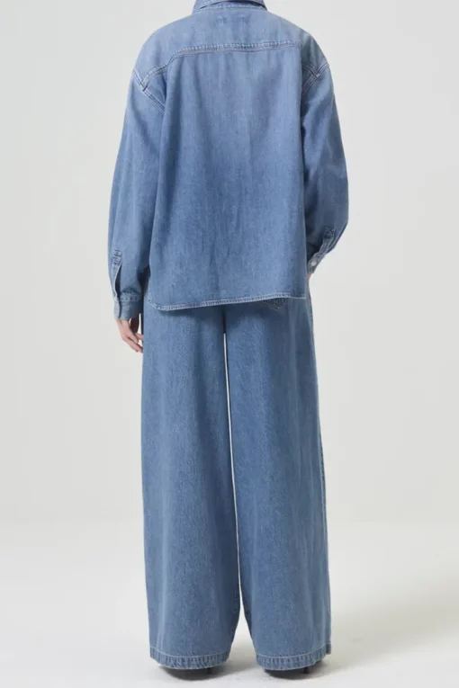 Agolde Designer|Blouses^Dames blouse lange mouw blauw
