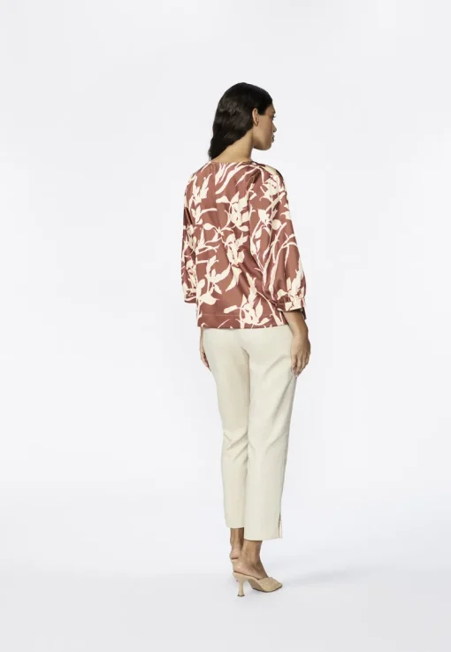 Xandres Outlet^Dames blouse lange mouw bruin