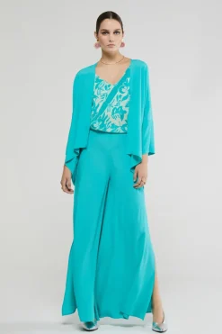 Otto d&qout;Ame Outlet^Dames blouse lange mouw blauw