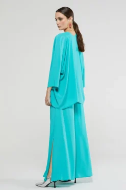 Otto d&qout;Ame Outlet^Dames blouse lange mouw blauw