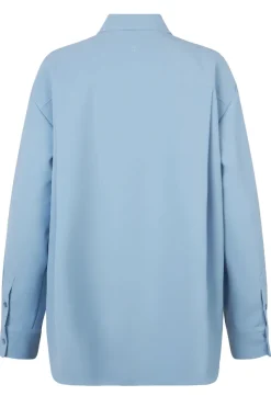 Second Female Outlet^Dames blouse lange mouw blauw