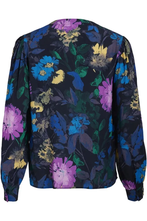 Vila Outlet^Dames blouse lange mouw blauw
