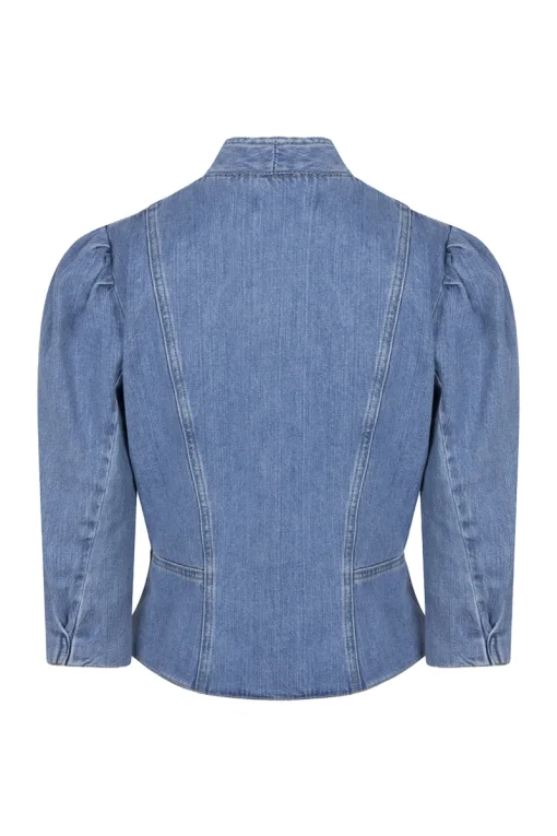 Ibana Designer|Blouses^Dames blouse lange mouw blauw